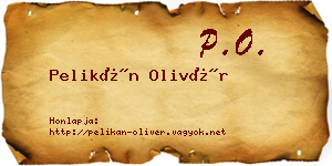 Pelikán Olivér névjegykártya